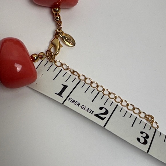 KJL Coral Chunky Beaded Necklace Statement - Picture 8 of 11